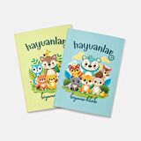 Hayvanlar Boyama Kitabı 2'li Set