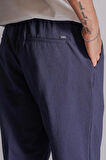 Erkek Yandan Cepli Beli Lastikli Slim Fit Chino Pantolon Lacivert