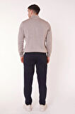 Erkek Yandan Cepli Beli Yarım Lastikli Slim Fit Chino Lacivert Pantolon