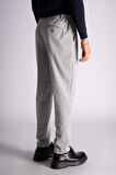 Yan Lastikli Slim Fit Chino Pantalon Gri