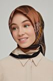 Armine Yeni Sezon 2022 İlkbahar Yaz Serisi %100 İPEK Twill Ekose Desen Eşarp 8620D-38