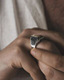 Süleyman'ın Mührü – Gece Işıltısı | 925 Ayar Gümüş Yüzük