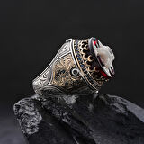 Özel Taşlı ve İşlemeli Dava Gümüş Yüzük