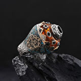 Özel Kabartmalı Hitabet Gümüş Yüzük