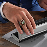 Özel Kabartmalı Hitabet Gümüş Yüzük