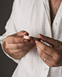 Doku Desenli Yazısız Prime Bakır Bilezik