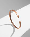 İçi File Desenli Dışı Ayetel Kürsi Yazılı İnce Bakır Bilezik