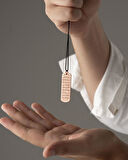 Ayetel Kürsi Yazılı Bakır Kolye ve Bilezik Seti (Zeolit Taşı)