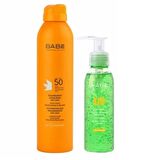 Babe Transparan Sunscreen Wet Skin SPF50 200 ml + Aloe Vera Gel 90 ml