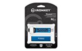 Kingston IKKP200/32GB IronKey Keypad 200 Tip A donanım şifreli USB bellek FIPS 140-3 XTS-AES 256 bit donanım şifrelemeli Bellek
