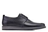 Hakiki Deri Siyah Günlük Bağcıklı Erkek Ayakkabı -11661-