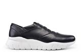 Siyah Baskı Beyaz Taban Sneaker -10961-