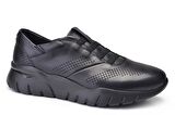 Siyah Baskı Bağsız Sneaker Erkek -10960-
