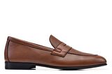Taba Klasik Loafer Kösele Erkek Ayakkabı -12686-