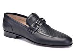 Siyah Klasik Loafer Kösele Erkek Ayakkabı -12279-