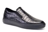 Hakiki Deri Siyah Sneaker Erkek Ayakkabı -11169-