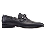 Siyah Klasik Loafer Kösele Erkek Ayakkabı -12693-