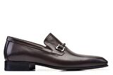 Kahverengi Klasik Loafer Kösele Erkek Ayakkabı -10785-