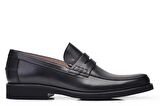 Hakiki Deri Siyah Günlük Loafer Erkek Ayakkabı -10780-