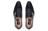 Siyah Rugan Klasik Bağcıksız Erkek Ayakkabı -10372-