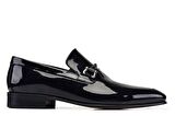 Siyah Klasik Loafer Kösele Erkek Ayakkabı -47702-