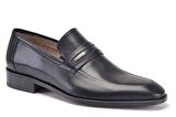 Siyah Klasik Loafer Kösele Erkek Ayakkabı -10122-