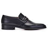 Siyah Klasik Loafer Kösele Erkek Ayakkabı -9090-