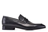 Siyah Klasik Loafer Kösele Erkek Ayakkabı -10940-