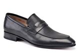 Siyah Klasik Loafer Kösele Erkek Ayakkabı -10940-