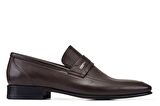 Kahverengi Klasik Loafer Kösele Erkek Ayakkabı -13924-