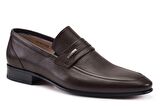 Kahverengi Klasik Loafer Kösele Erkek Ayakkabı -13924-