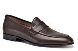 Kahverengi Klasik Loafer Kösele Erkek Ayakkabı -10818-