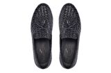 Siyah Örgü Püsküllü Sneaker Erkek Ayakkabı -8381-