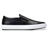 Hakiki Deri Siyah Sneaker Erkek Ayakkabı -8364-