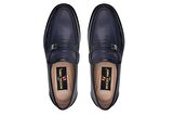  Lacivert Klasik Loafer Kösele Erkek Ayakkabı -11613-
