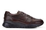 Hakiki Deri Kahverengi Sneaker Erkek Ayakkabı -11729-