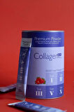 Powder Collagen 300g, 5 Tip Toz Kolajen 10.000mg X 30 Şase & Multivitamin Çilek Aromalı