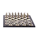 Orta Boy Metal  Osmanlı Bizans Satranç Takımı Parl