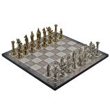 Gifthome Metal Satranç Takımı/Seti;Büyük,İngiliz,P