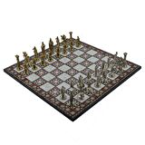 Gifthome Metal Satranç Takımı/Seti; Büyük,İngiliz,