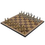 Gifthome Metal Satranç Takımı/Seti;Orta,Yunan,Parl