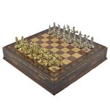 Gifthome Metal Satranç Takımı/Seti;Orta,Yunan,Parl