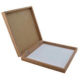 GiftHome Orta Boy Metal Yunan Satranç Takımı Parlak ve Rustik Desenli Sandıklı MDF Tahtası (36x36x6 cm.)