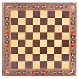 (Sadece Satranç Tahtası İsteyene) GiftHome El Yapımı Masif Ahşap 38X38X7,5 cm. Çekmeceli Satranç Tahtası