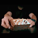 GiftHome Pocket Serisi Battal Boy Mıknatıslı Kutulu Klasik Satranç Takımı (25X12,5X5 cm.)