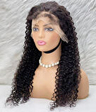 Gerçek Front Lace Tül Peruk - Su Dalgası - Doğal 60-65cm