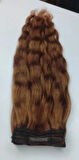 8 Parça 150 gr 65 cm Gerçek Saç Çıtçıt Kumral Renk 