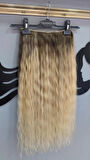 Yarımay + 2 Yan 170 gr 65-70 cm Gerçek Saç Çıtçıt Dip Kumral Alt Platin Renk