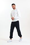 Ekru Parçalı Sweatshirt