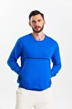 Saks Mavisi Kanguru Cepli Sweatshirt